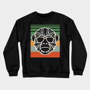 Vintage Cool Ape Wearing Sunglasses Crewneck Sweatshirt